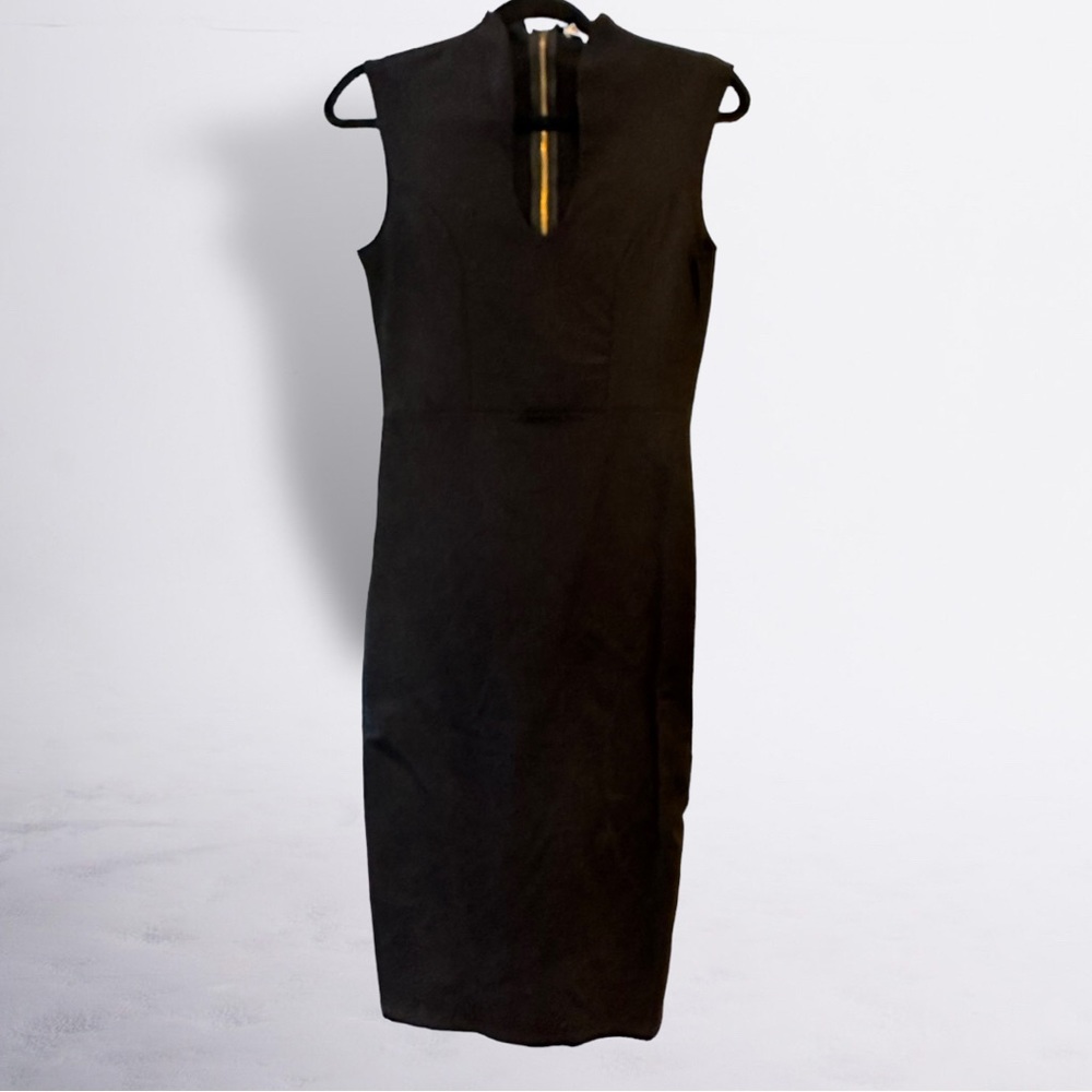 Black bodycon midi dress